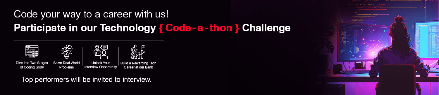 IDFC FIRST Bank Technology {Code a thon} Challenge | Software Developer/Application
Engineer Role | 13.8 Lakhs per annum
